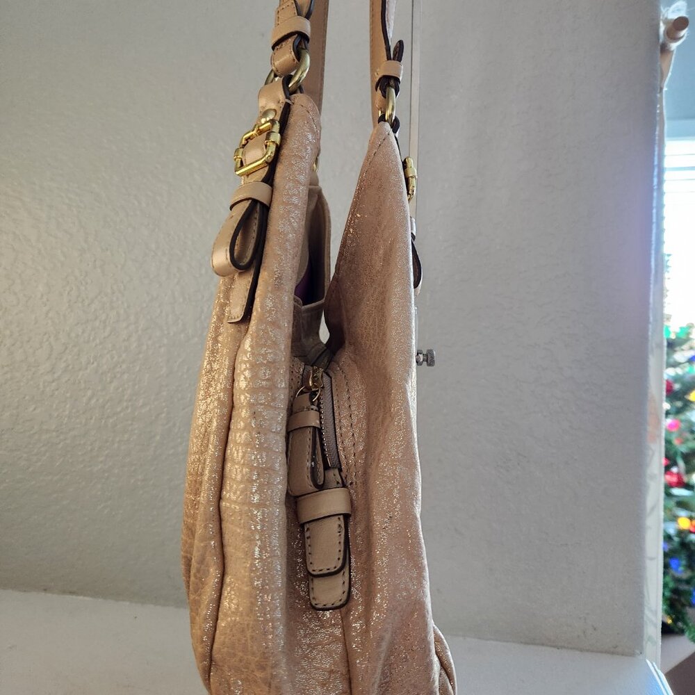 Euc Coach Madison Gold Metallic Hobo Shoulder Bag - Picture 6 of 12